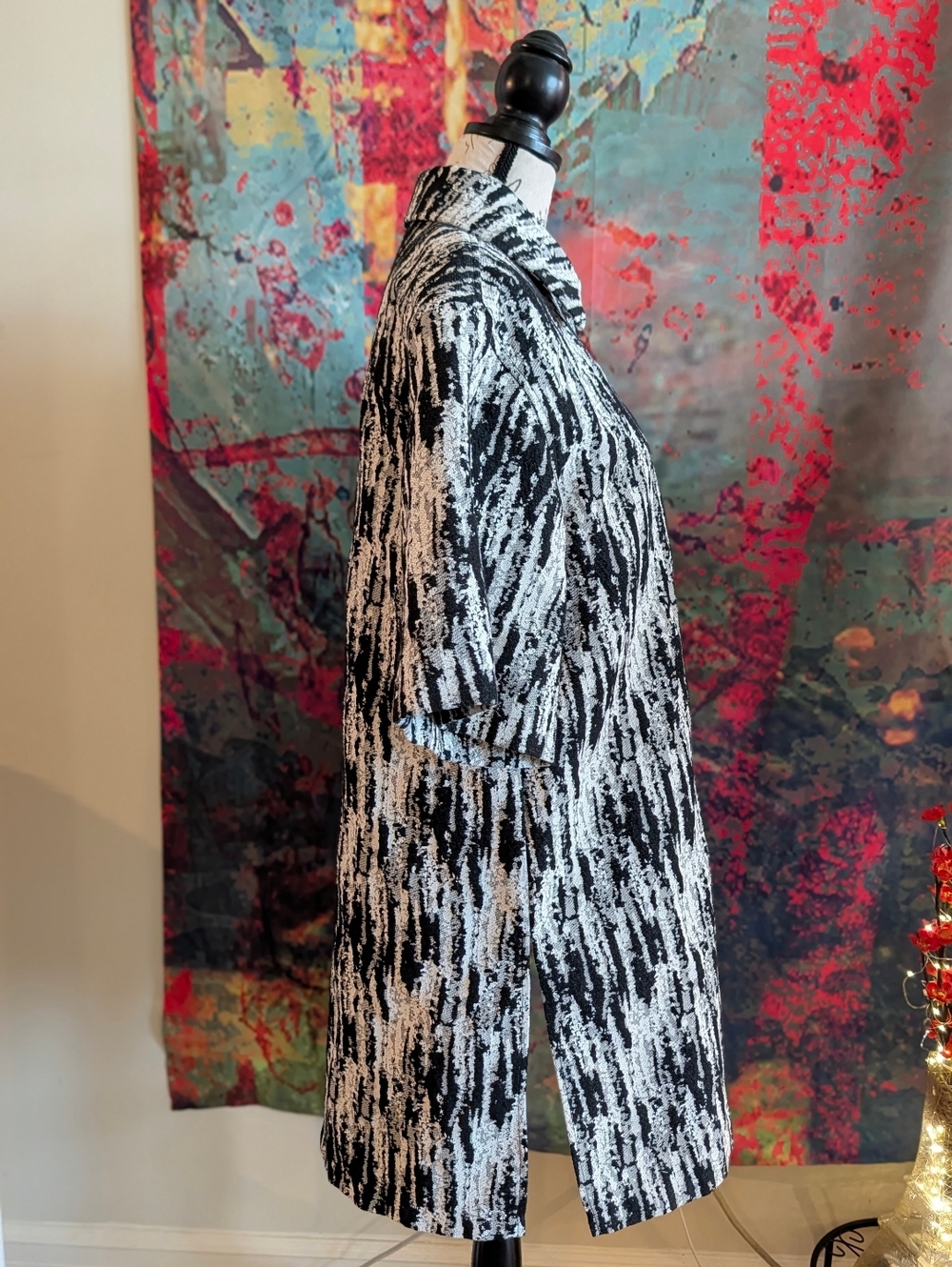 Day Birger et Mikkelsen Black & White Tunic Shirt Coat (Lilo Artistic Texture) - Picture 3 of 11
